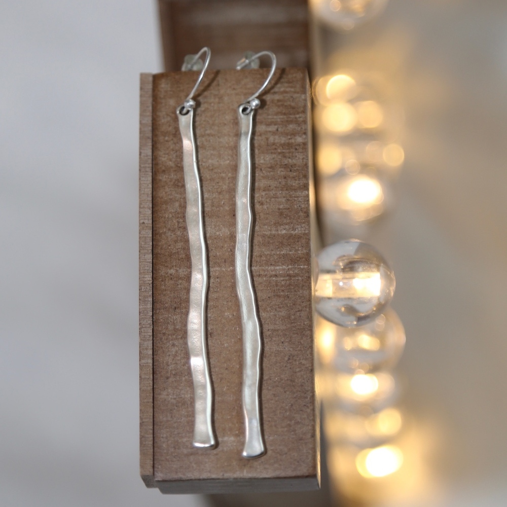 Escape from Paris Hammered Twig Earrings.